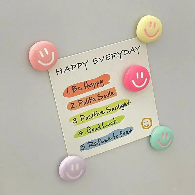 Smiley Face Round Fridge Magnets