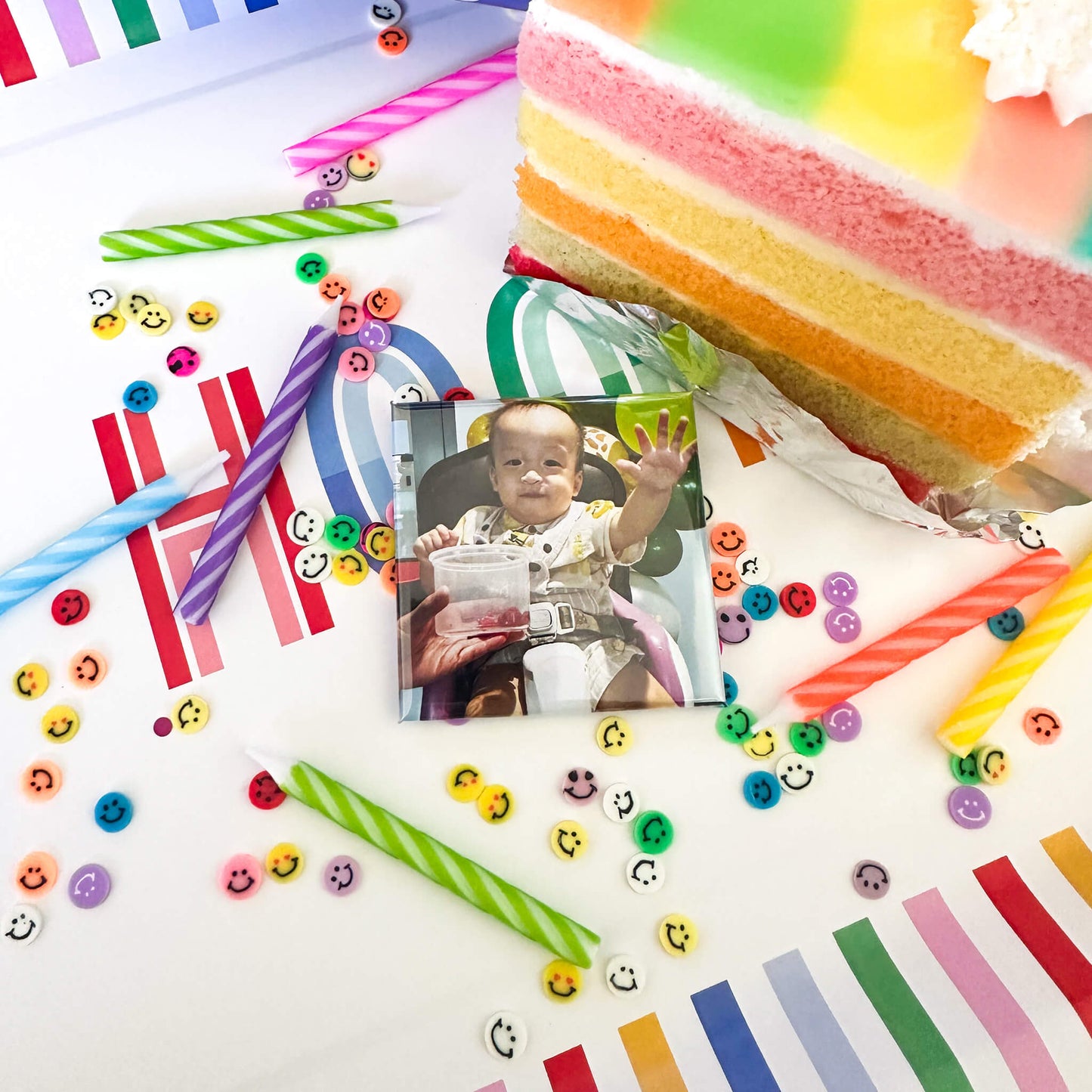 Tap To Play Square Photo Magnets
